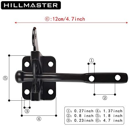 Sturdy Self-Locking Gate Hardware Set