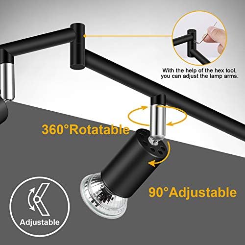 Ascher 6-Light LED Track Lighting Kit with Matte Black Finish