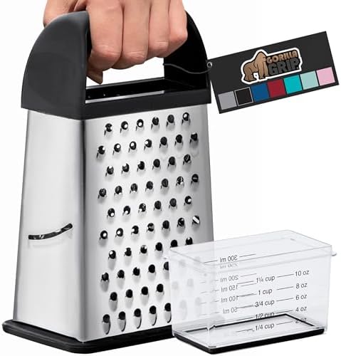 Gorilla Grip XL 4-Sided Cheese Grater with Container