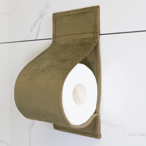Toilet Paper Holder Wall Mount No-Drill Waterproof Small Bathroom Camel