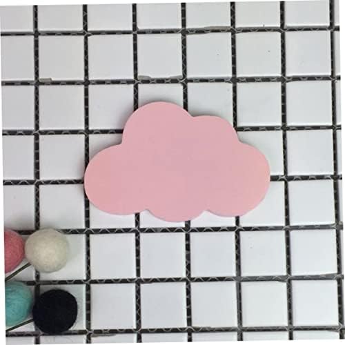 Alipis Pink Cloud Wooden Wall Hook Decor