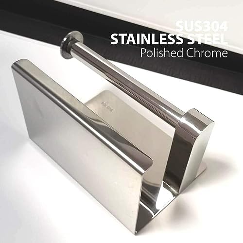 Toilet Paper Holder with Phone Shelf Wall Mount Rustproof Silver