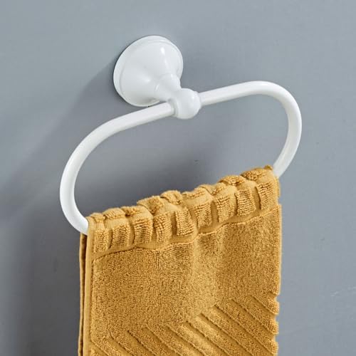 LIOOBO White Wall Mounted Towel Holder