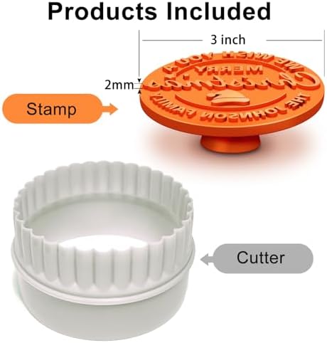 HOPELF Personalized 3D Cookie Stamp Mold Kit 1