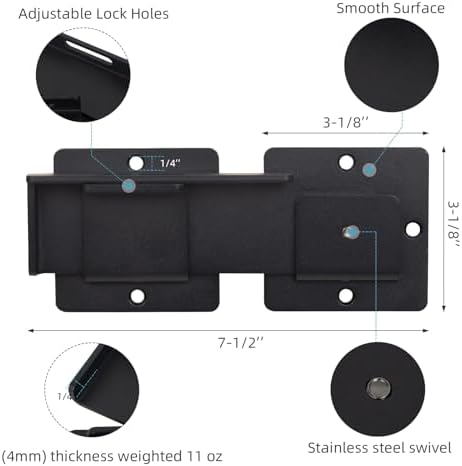 1Pack Flip Gate Latch Lock with Adjustment for Outdoor Use