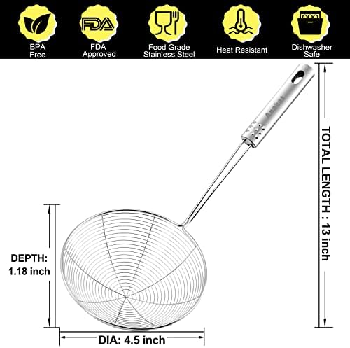 Anaeat 45 Stainless Steel Spider Strainer Skimmer