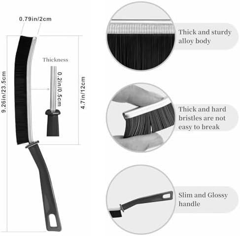 Hard Bristle Crevice Cleaning Brush 15-Degree Angle for Kitchen and Toilet