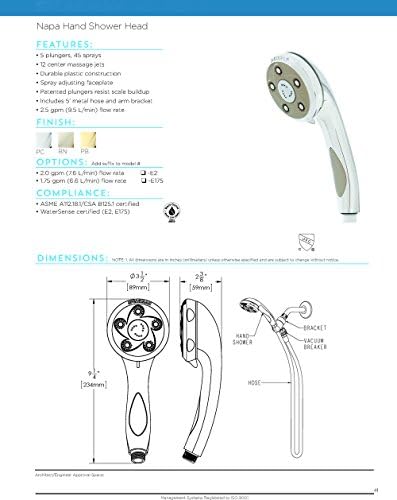 Speakman VS-2007-E2 Low-Moisture Handheld Shower Head