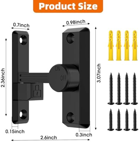 Sturdy Barn Door Lock with Multiple Installations