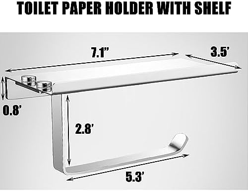 Stainless Steel Toilet Paper Holder Wall Mount