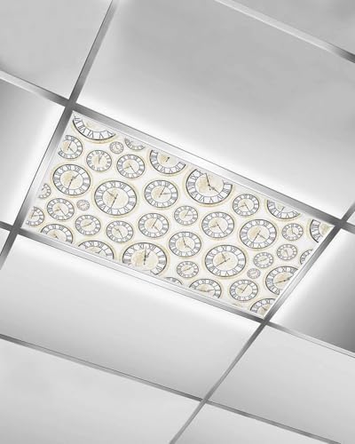 Gold Flower Ceiling Light Cover 4x2 Feet Magnetic 1 Pack