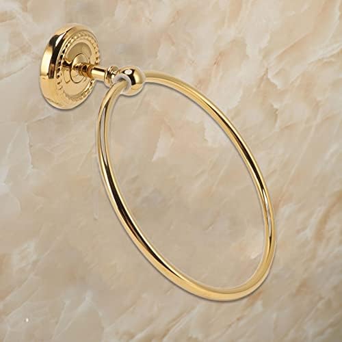 Modern Towel Holder with Golden Twisted Design