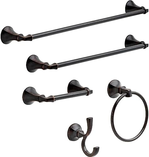 Delta Ashlyn Towel Ring Toilet Paper Holder 24-in Towel Bar Set