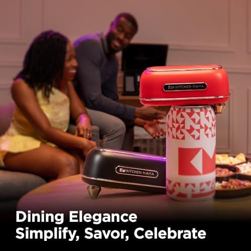 Kitchen Mama Orbit One Electric Can Opener Red