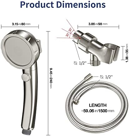 HANLIAN High-Pressure Shower Head with Pause Function for Easy Efficient Use