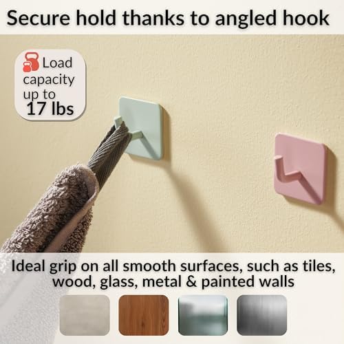 DEKAZIA 4pcs Rose Cute Wall Hooks for Kids Room