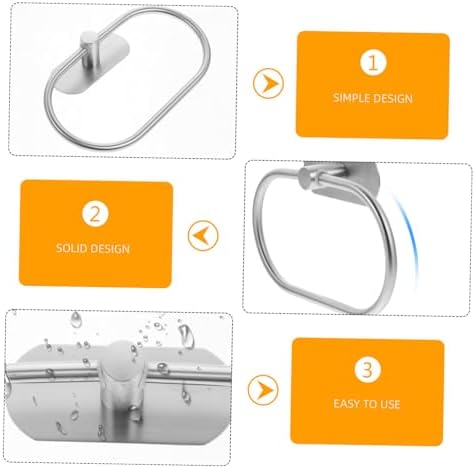 CRILSTYLEO Oval Towel Holder Rustproof Modern Bathroom Hook