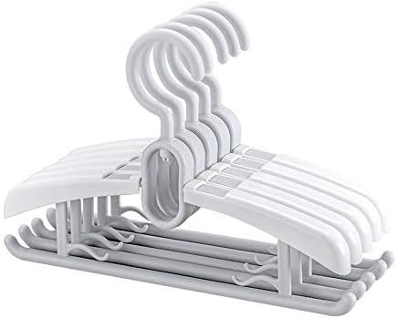 TBLOTYD Non-Slip Plastic Hangers Adjustable Size Grey 50 Pack