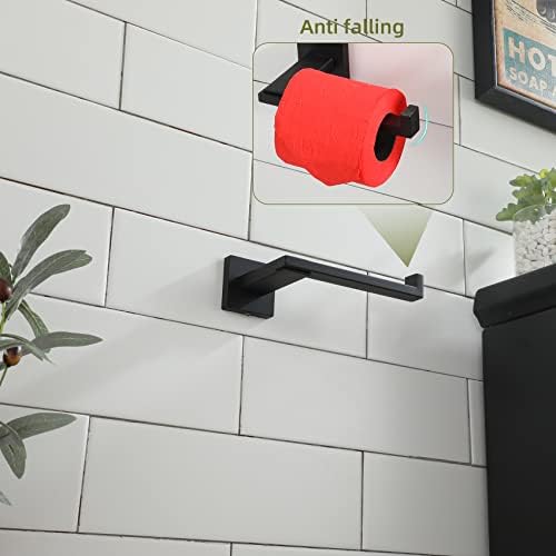 KOKOSIRI Black Stainless Steel Toilet Paper Holder 1