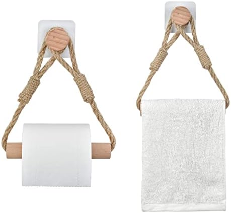 Moonlux Industrial Rope Toilet Paper Holder with Adhesive