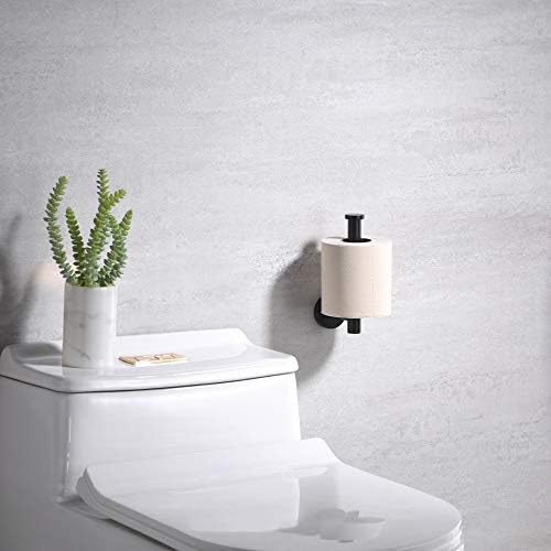 Rainovo Toilet Paper Holder Matte Black Rustproof