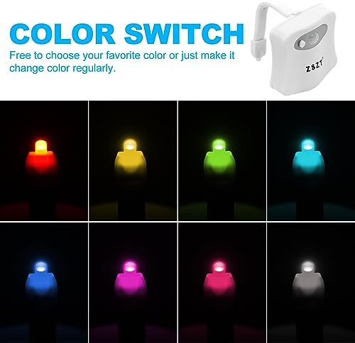 ZSZT Toilet Night Light with 8 Color Options