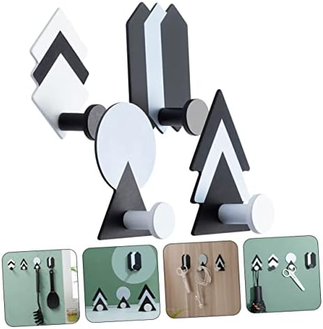 Amosfun 4-Pack Adhesive Wall Hooks for Towels Kitchen Bathroom and Entryway