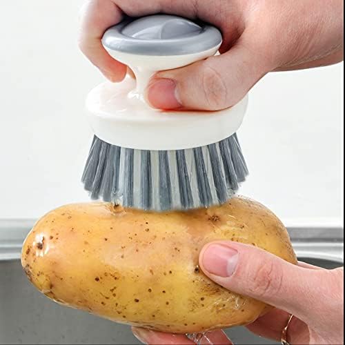 MUUBOOX Dish Scrub Brush with Stiff Bristles 2P Grey