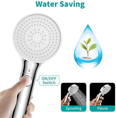 Adjustable 3-Mode Handheld Shower Head with Hose and Valve