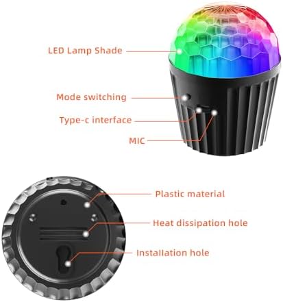 Yiixuyo Disco Ball Light with Voice Control