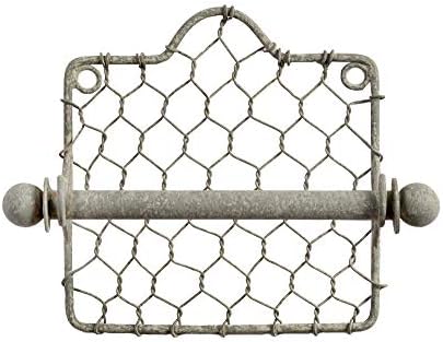 Colonial Tin Works Rustic Chicken Wire Toilet Paper Holder