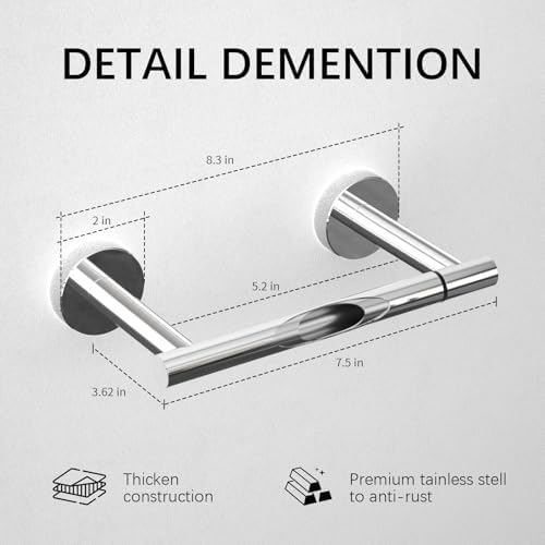 Sturdy and Stylish Double-Post Toilet Paper Holder