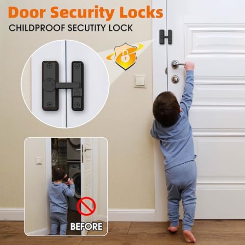 Sturdy Barn Door Lock with Multiple Installations