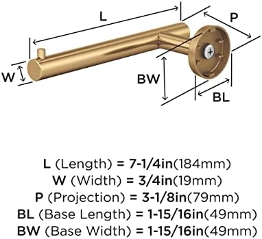 Amerock BH26540CZ arrondiChampagne Bronze Toilet Paper Holder