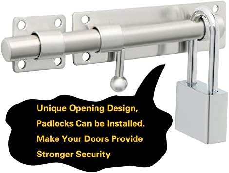 Durable 8-Inch Stainless Steel Slide Bolt Latch