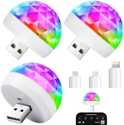 Luditek USB Mini Disco Ball Light with Sound Activation 1