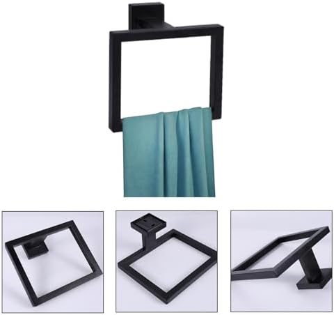 2pcs Matte Black Towel Holder for Bathroom 1