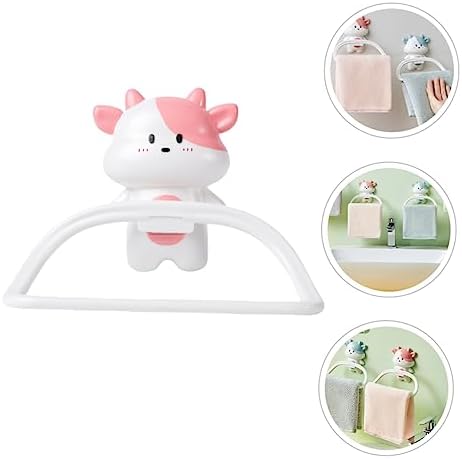 UTHCLO Cartoon Towel Rack Wall-Mounted Holder for Bathroom Kitchen