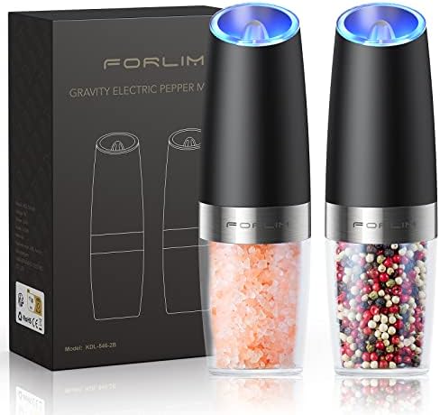 FORLIM Gravity Electric Salt and Pepper Grinder Set