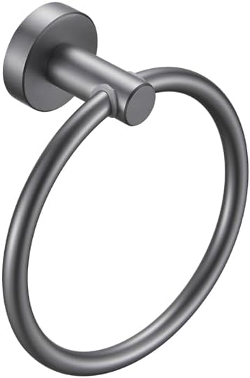 EKUL Towel Ring Gun Grey Bathroom Holder