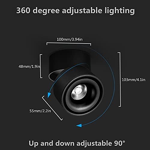 Yodaba 10W COB LED Ceiling Spotlight - 360 Adjustable Wall Light