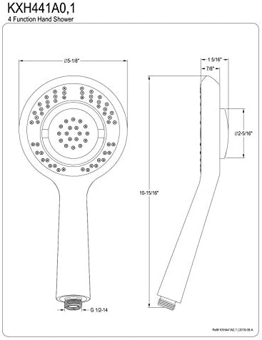 High-Quality Matte Black Handheld Shower Head Kyoto Brass KXH441A0