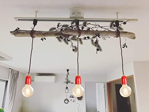 KAYYELAMP Red E26 Ceramic Base Pendants Set of Three
