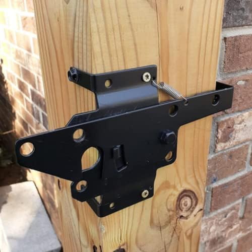 Heavy Duty Outdoor Fence Gate Latch with Black Powder Coat Finish