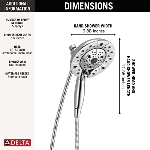 Delta 58480-25-PK Two-in-One Handheld Shower Head