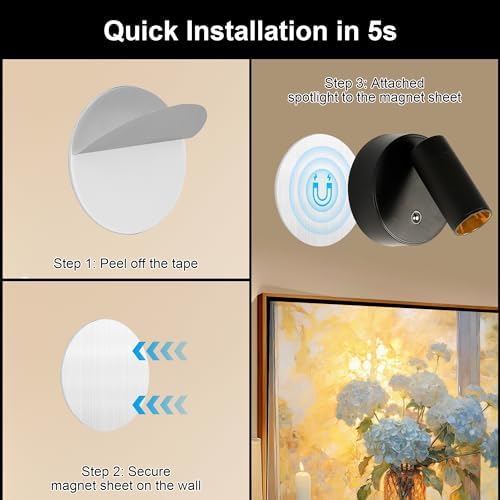 2-Pack Rechargeable LED Spotlight with Remote Control