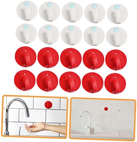 VILLCASE Red Adhesive Hooks Set 20pcs