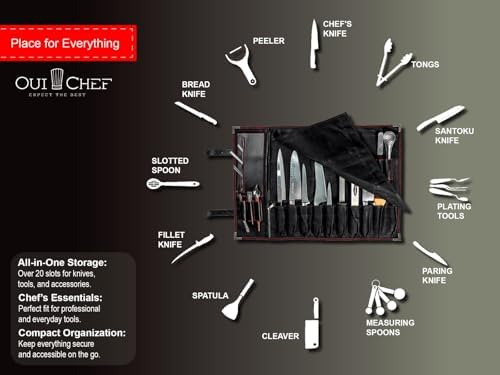 OuiChef Chef Knife Bag for 10 Blades More