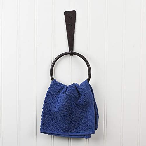 TG LLC Rustic Cast Iron Strap Towel Ring Holder