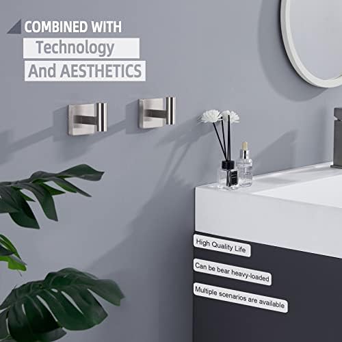 KOKOSIRI Brushed Nickel Towel Ring Set